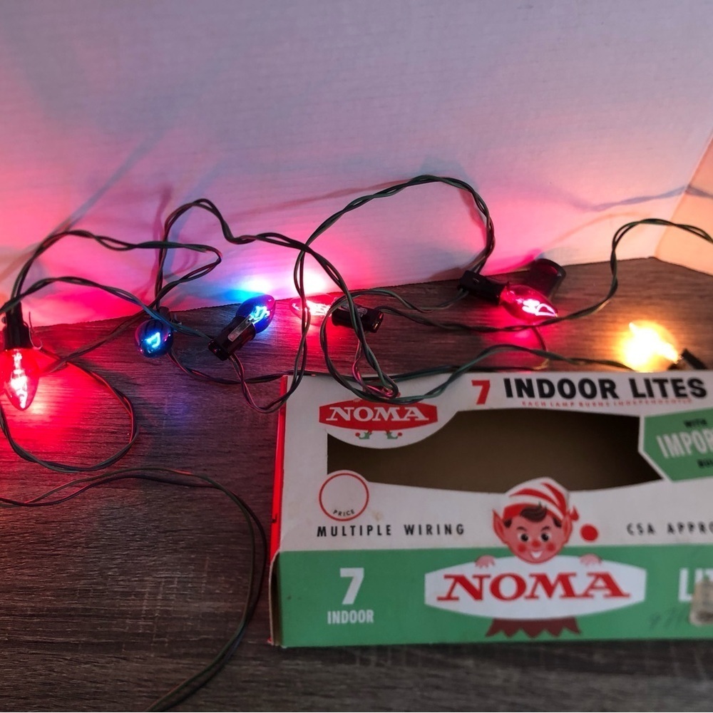 Vtg NOMA String Lights with Multicoloured Bulbs